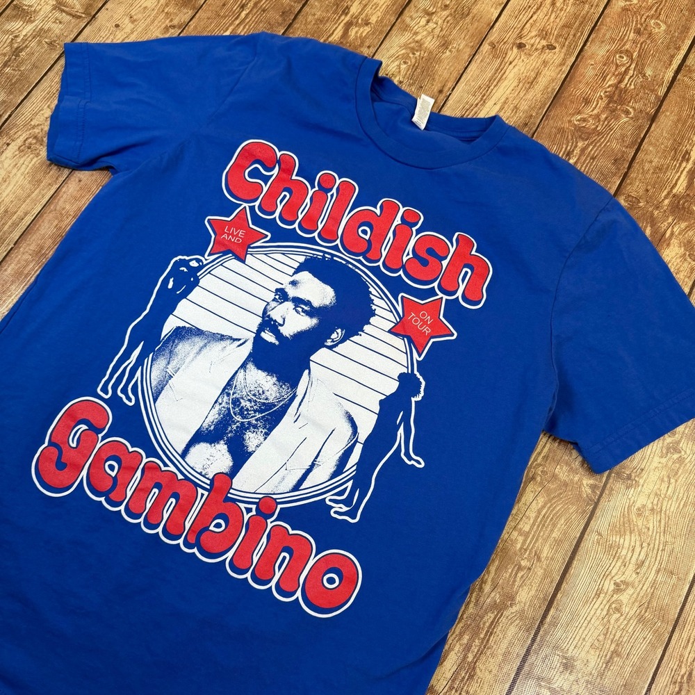 Childish Gambino This Is America Tour T Shirt Mens Large Blue Graphic Tee
